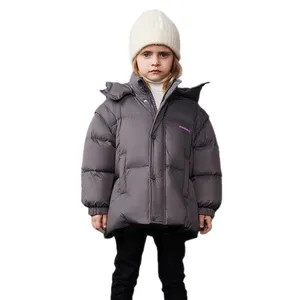 Custom Unisex Down Jacket Breathable Waterproof Coats With Removable Hood Sleeve Cute Solid Pattern Changeable Down Vest