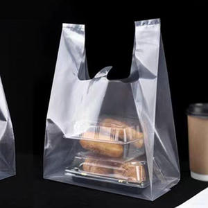 Sac de courses en plastique à prix d'usine, personnalisable avec logo, sac gilet pour emballage alimentaire, idéal pour la livraison de repas en restaurant - Product Image 4