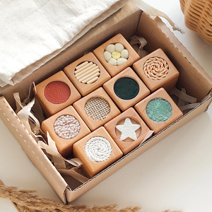 Wooden Educational Toys Montessori Sensory <strong>Blocks</strong> for Toddlers L13A015 - Product Image 2