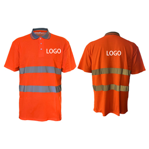 Logotipo personalizado Camisetas de <span class=keywords><strong>alta</strong></span> <span class=keywords><strong>visibilidad</strong></span> con cuello Camisas de trabajo de construcción Poliéster Algodón Seguridad <span class=keywords><strong>Polo</strong></span> - Product Image 2