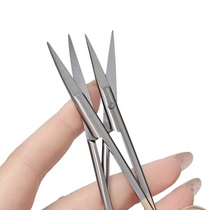 Ciseaux chirurgicaux dentaires FST 11,5 cm en acier inoxydable, pointes droites et courbées pour usage domestique - Product Image 3