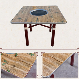 Table de barbecue au charbon de bois commerciale d'extérieur - Table pliante portable pour grillades et fondue, surface imperméable, ventouses antidérapantes pour - Product Image 2