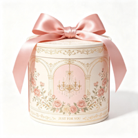 Boîte cadeau cylindrique de luxe sur mesure, emballage rigide en carton pour produits de soin haut de gamme, bijoux, design sur le thème du palais