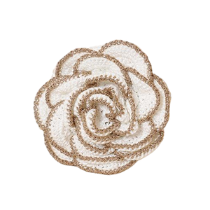 Sac à main en paille 3D Camélia pour femme, pochette florale chic, sac à bandoulière exquis avec chaîne détachable pour bal, rendez-vous galant et festival - Product Image 5