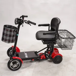 Carrito de golf eléctrico para adultos, scooter de 4 ruedas completamente cerrado, movilidad plegable