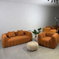 Canapé moderne monobloc compressé, rembourré en bouclette moelleuse, pour petit appartement, mobilier de salon