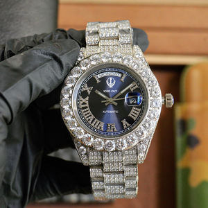 นาฬิกาดำน้ำหรูหรา ระบบอัตโนมัติ ตัวเรือนสแตนเลส หน้าปัดคริสตัลแซฟไฟร์ กันน้ำ 100 บาร์ ผ่านการทดสอบเพชร - Product Image 4