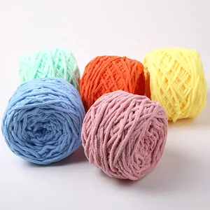 Cynthia 1ply Thick Yarn Super Soft Polyester Chenille Yarn 6 Bulky Factory Wholesale Price