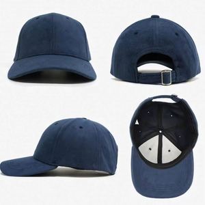 Customized Sporty Street Style Unisex Solid Color Adjustable Baseball <b>Hat</b> with Suede Fabric Four Seasons Use - Product Image 6