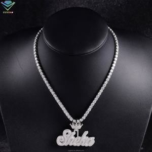 Colgante de Joyería Fina con Incrustaciones de Diamantes de Imitación, Estilo Hip Hop, Plata de Ley 925 Chapada en Oro, Brillante, con Moissanita VVS para Hombre - Product Image 3