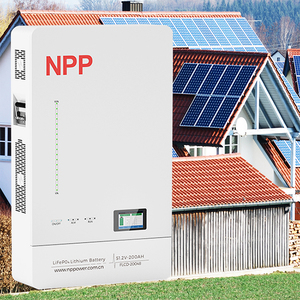 แบตเตอรี่เก็บพลังงานภายในบ้าน 51.2V 5KWh/10KWh 100Ah/200Ah ระบบโซลาร์เซลล์แบบแยกส่วนติดผนัง CAN 6000 ระบบไฮบริดกริด - Product Image 1