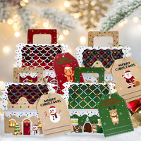 Cajas de Regalo Navideñas con Diseño de Casa de Jengibre, para Dulces y Galletas, Acabado Mate, Papel Kraft Reciclable, Empaque Festivo con Logotipo Personalizado