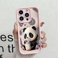 Coques de téléphone portable antichoc en gros avec motifs de pandas mignons pour iPhone 17 Air 16 15 Plus Pro Max 14 13 12 11 X, personnalisables avec logo