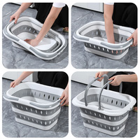 Panier à linge pliable multifonctionnel moderne et minimaliste, bac de rangement mural pour vêtements, idéal pour la salle de bain