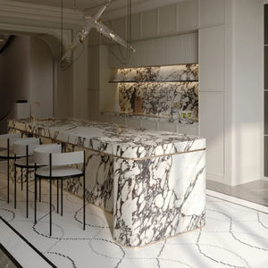 Dalles de marbre Calacatta Viola Violet naturel de luxe sur mesure pour îlot de cuisine, plan de travail, meubles de salle de bain, panneau mural, plateau de table - Product Image 4