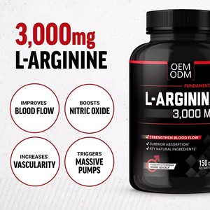 Capsule di L-Arginina per Uomini, Integratore per Nutrizione Sportiva <span class=keywords><strong>e</strong></span> Muscolare - Product Image 4
