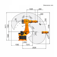 Bras robotisé de préhension KUKA KR 500 R2380-2, 6 axes, contrôleur compact KR C5, KUKA SmartPAD IP65, garantie 1 an, entraînement servo-électrique
