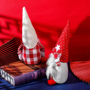 Bonnet de Noël tricoté à la machine, motif Père Noël sans visage, gnome cache-yeux, écologique, décor musical de dessin animé pour la maison, Nouvel An - Product Image 2