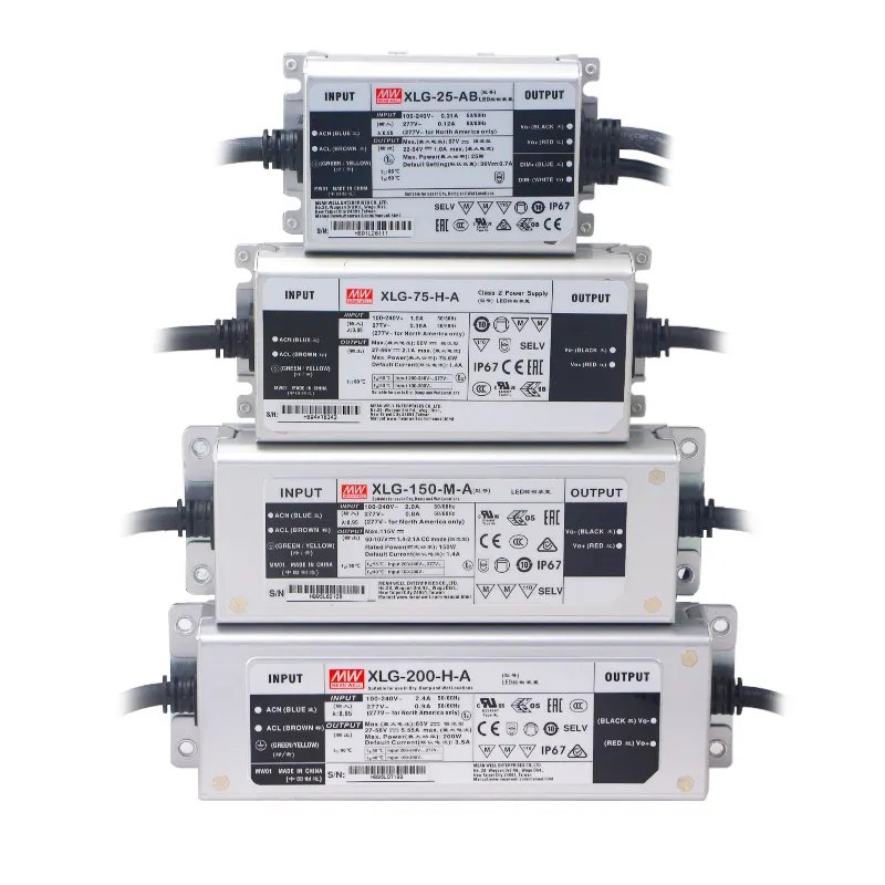 หมายถึง XLG 12V 24V 300mA 700mA กันน้ำ20W 25W 50W 75W 100W 150W 200W 240W 320W แหล่งจ่ายไฟไดรเวอร์ LED