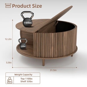 Nhà Vòng Bàn cà phê bàn trà bằng gỗ cho phòng khách - Product Image 3