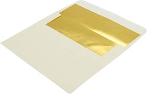 Enveloppes doublées en or A7 personnalisées en usine pour les mariages, les diplômes, les anniversaires-Enveloppes <span class=keywords><strong>d</strong></span>'<span class=keywords><strong>invitation</strong></span> élégantes - Product Image 4