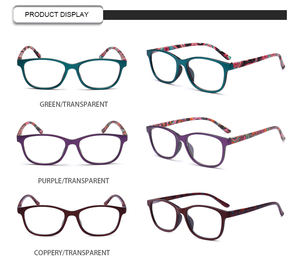 Lunettes de lecture HD Slim pour femmes et hommes Lunettes presbytes confortables à monture verte/marron - Product Image 6