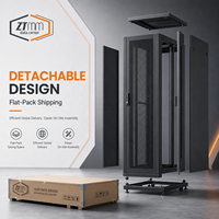 Armoire de serveur de centre de données ZTmm 42U, 19 pouces, avec porte en maille, fabricant d'armoires réseau