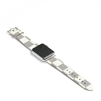 Bracelet de montre HUANLONG en cuir à motif quadrillé, style sport et loisirs, pour Watch 4/3/2/1, disponible en 3 couleurs