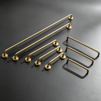 Poignées de meuble en laiton massif, finition or brossé, poignées de tiroir modernes, quincaillerie de porte de placard de cuisine, poignées de porte de garde-robe en laiton robustes