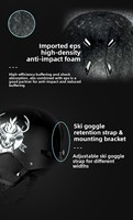 Nouveau casque de ski à motif de dessin animé avec lunettes intégrées, casque de neige, casque de sport chaud pour le ski, pour enfants et adultes