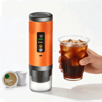 Nouvelle arrivée - Mini machine à expresso portable - Machine à café à capsules avec écran numérique pour voiture, maison, camping