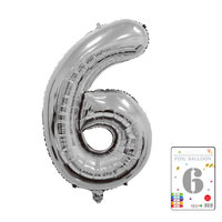 Ballon en Mylar en forme de chiffre, style mince, 32 pouces, gonflable à l'hélium, emballé individuellement avec support en carton pour la décoration de fête d'anniversaire