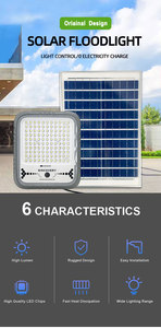 Projecteur solaire LED <span class=keywords><strong>5050</strong></span> étanche IP67, panneau solaire monocristallin 35W, batterie 3.2V 24AH, lumière extérieure - Product Image 6