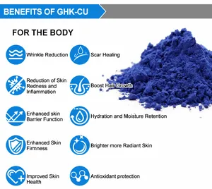 Cosmetic Grade Active Ingredient For Cosmetics Raw Mater Blue Copper Peptide GHK Cu Powder CAS 89030-95-5