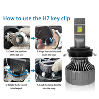 Soportes para Lámparas de Auto, Kit Delantero, Accesorios para Bombillas LED de Coche, Base de Enchufe H7, Soporte de Retención, Adaptador H1 para Faros Delanteros
