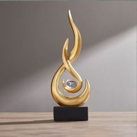 Statue de boule de cristal moderne 30x10cm, ornements de style minimaliste, décoration de la maison, objets de table