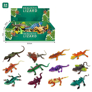Juego de 24 Figuras de Lagartos de Gel TPR Suave que Cambian de Temperatura, Realistas y Elásticas, para Niños, Juego Sensorial, Regalo de Cumpleaños - Product Image 1