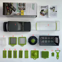 Keukenaccessoires 16-in-1 voedselsnijder groente-uien snijmachine mandoline multifunctionele groentesnijder