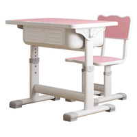 Ensemble de bureau et de chaise d'étude réglable pour enfants - Table d'écriture minimaliste pour les élèves du primaire, utilisation à domicile