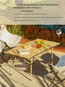 ชุดโต๊ะและเก้าอี้พับได้สำหรับใช้งานกลางแจ้ง อุปกรณ์ตั้งแคมป์ปิ้งปิ้งย่างในรถยนต์ <span class=keywords><strong>โต๊ะ</strong></span>ปิคนิคสำหรับไก่ม้วน และโต๊ะและเก้าอี้สำหรับบูธ - Product Image 6