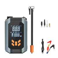 Démarreur de voiture portable avec compresseur d'air 12V avec gonfleur de pneu Batterie de voiture 4 en 1 Démarreur de voiture à essence diesel