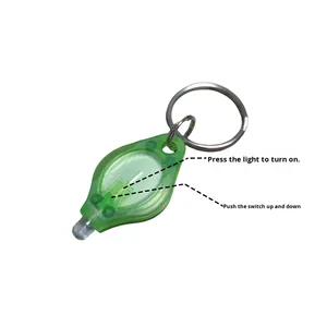 Практичный светоизлучающий брелок-фонарик с УФ-лампой для отверждения клея, мини-фонарик LED, водонепроницаемость IP54, на батарейках-таблетках, аварийное освещение - Product Image 4