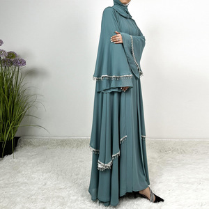 Nuovo Set Cardigan in Chiffon da <span class=keywords><strong>Donna</strong></span> 2025, Abito Lungo con Maniche a Campana, Vestito Casual <span class=keywords><strong>Etnico</strong></span> Antistatico - Product Image 6
