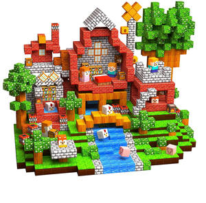 <span class=keywords><strong>Cubes</strong></span> de construction magnétiques en plastique 200PCS Constructions Jouets pour enfants> 14Y STEM Montessori Jouet empilable - Product Image 1