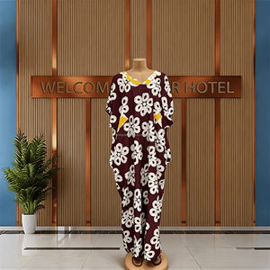 <span class=keywords><strong>Robe</strong></span> longue élégante grande taille pour femme africaine, motif floral, coupe douce, style <span class=keywords><strong>boubou</strong></span>, kaftan, plage, streetwear, vacances - Product Image 3