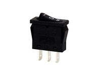 Interrupteur à bascule KCD1-110A-1 noir à bouton lumineux, 3 positions, 3 voies, usage industriel, certifié 1500V