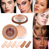Poudre compacte matifiante anti-brillance OEM sous marque privée, longue tenue, résistante à l'eau, avec logo personnalisé