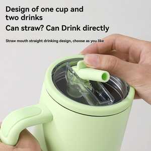Nuevo 100% <span class=keywords><strong>Hydro</strong></span> Tumbler a prueba de fugas Jarra de agua Vacío aislado de doble pared Vaso de viajero de 40oz con mango y pajita - Product Image 2
