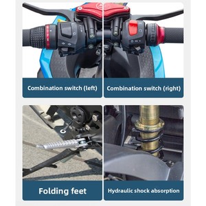 Mini <span class=keywords><strong>Moto</strong></span> Électrique Ninja 72V Haute Puissance pour Adulte, Grande Vitesse <span class=keywords><strong>80</strong></span>, Modèle Horizon S, Course sur Route - Product Image 3