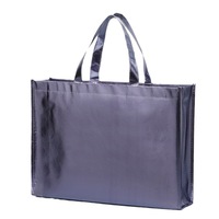 Sac fourre-tout personnalisé en or et argent bon marché, sacs de shopping de haute qualité pour vêtements, sac de shopping non tissé laminé